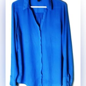 Elegant Blue Women's Blouse